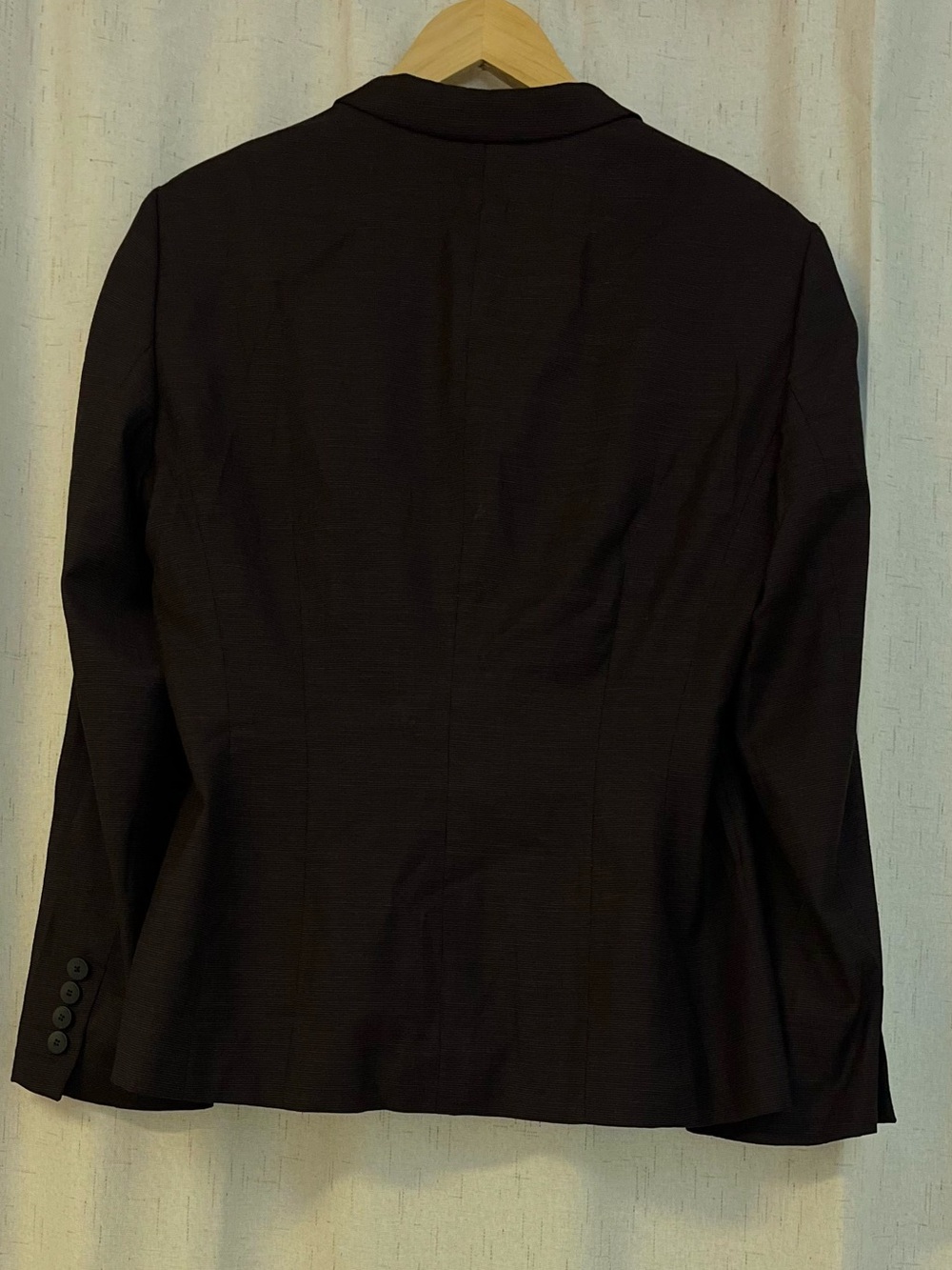 BOSS Hugo Boss Jannami1 Virgin Wool Blend Blazer Jacket - Size 8 - Dark Wine - Picture 6 of 14